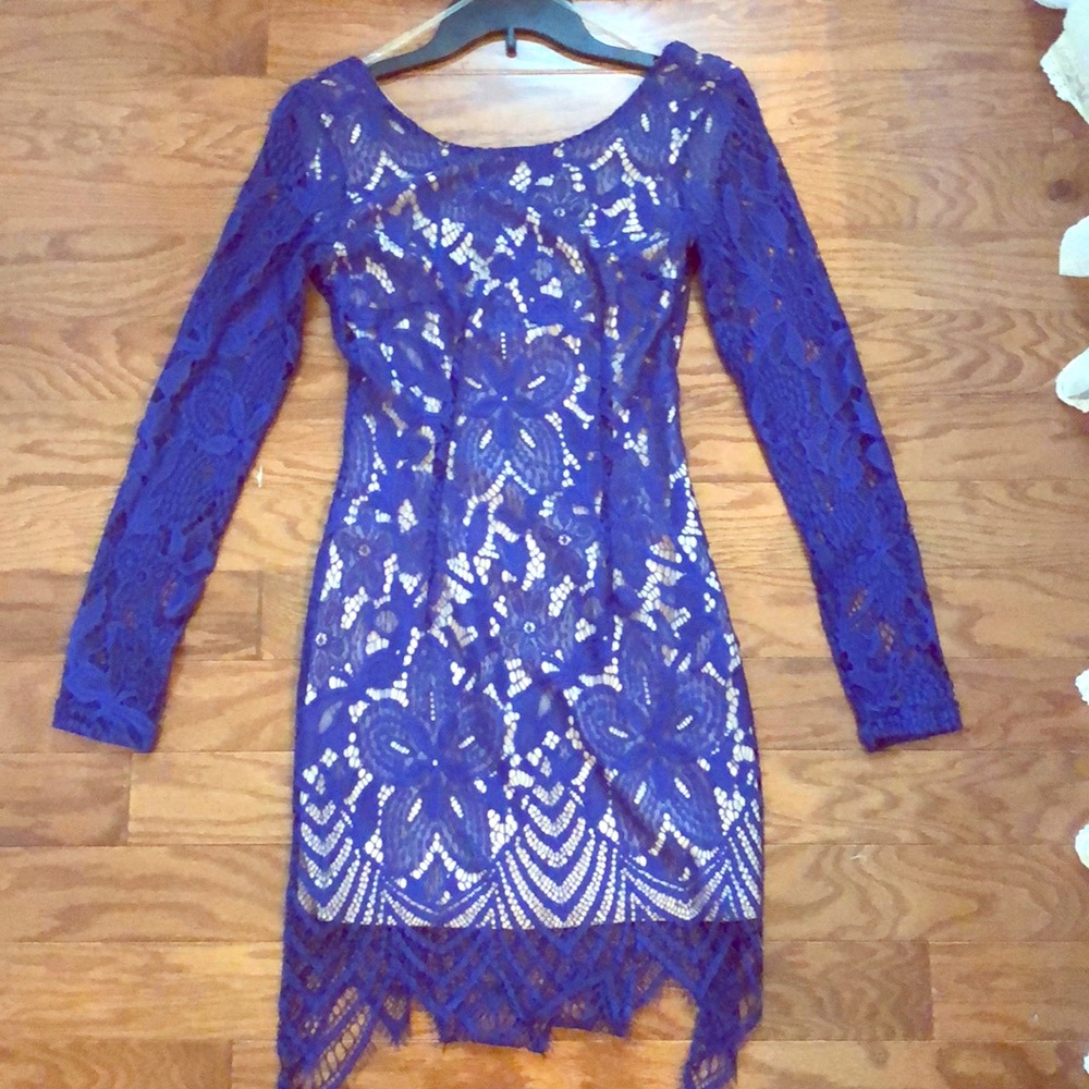 Cobalt blue lace dress